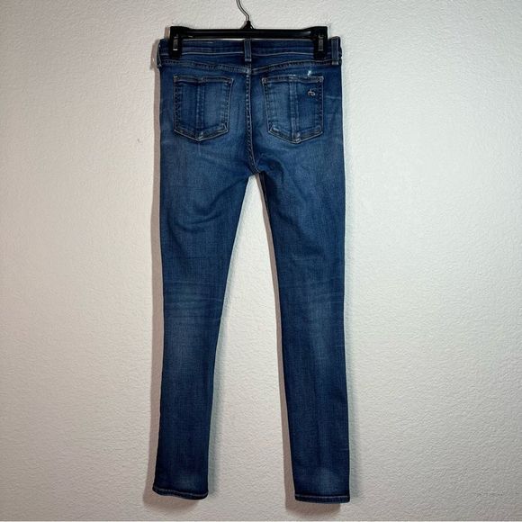 Rag & Bone Dest Chester Blue Distress Low Rise Capri Skinny Jeans Womens Size 26 - Picture 7 of 12